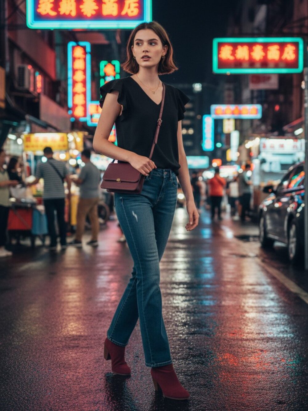 Nine West Burgundy Crossbody Bag